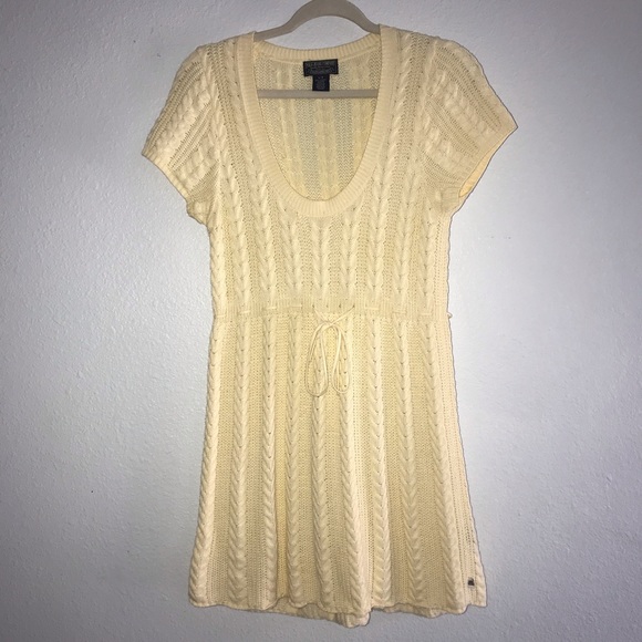 Polo Ralph Lauren Dresses & Skirts - Polo by Ralph Lauren Cream Yellow Knit Dress
